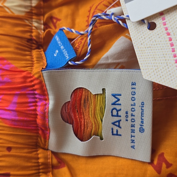 FARM RIO x Anthropologie Print Scallop-hem Wide Leg Pants In Fresh Fish NWT L - Picture 8 of 14